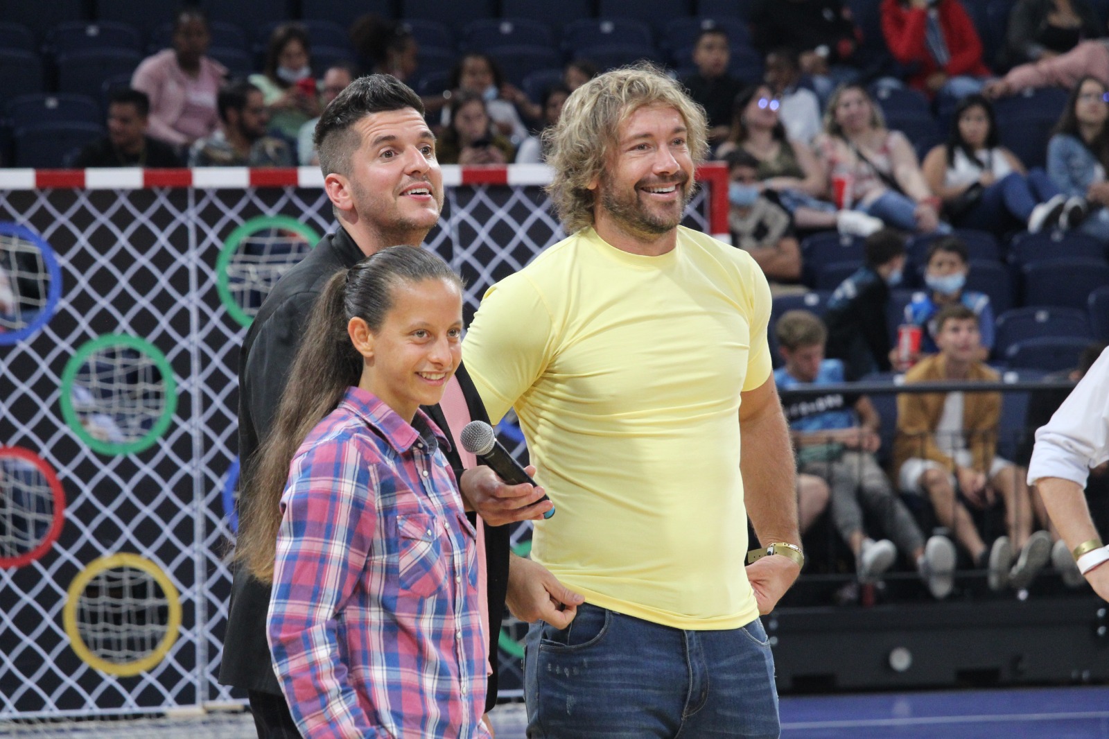 Belén Aquino, Seba González y Diego Lugano en el Proyecto Juntos. Foto: Matías Pérez