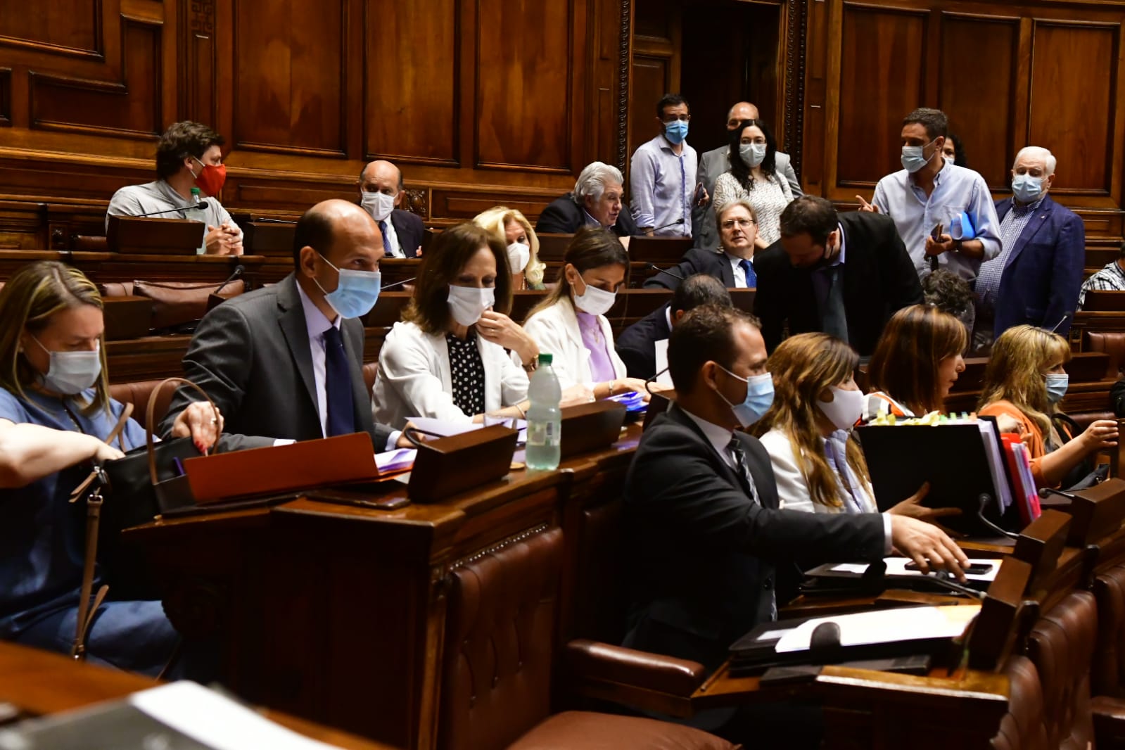 Martín Lema y Rosanna de Olivera en Diputados. Foto: Francisco Flores