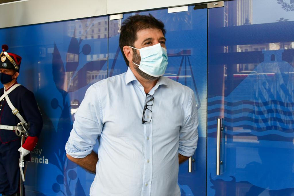 Fernando Pereira tras reunión con Luis Lacalle Pou. Fotos: Estefanía Leal