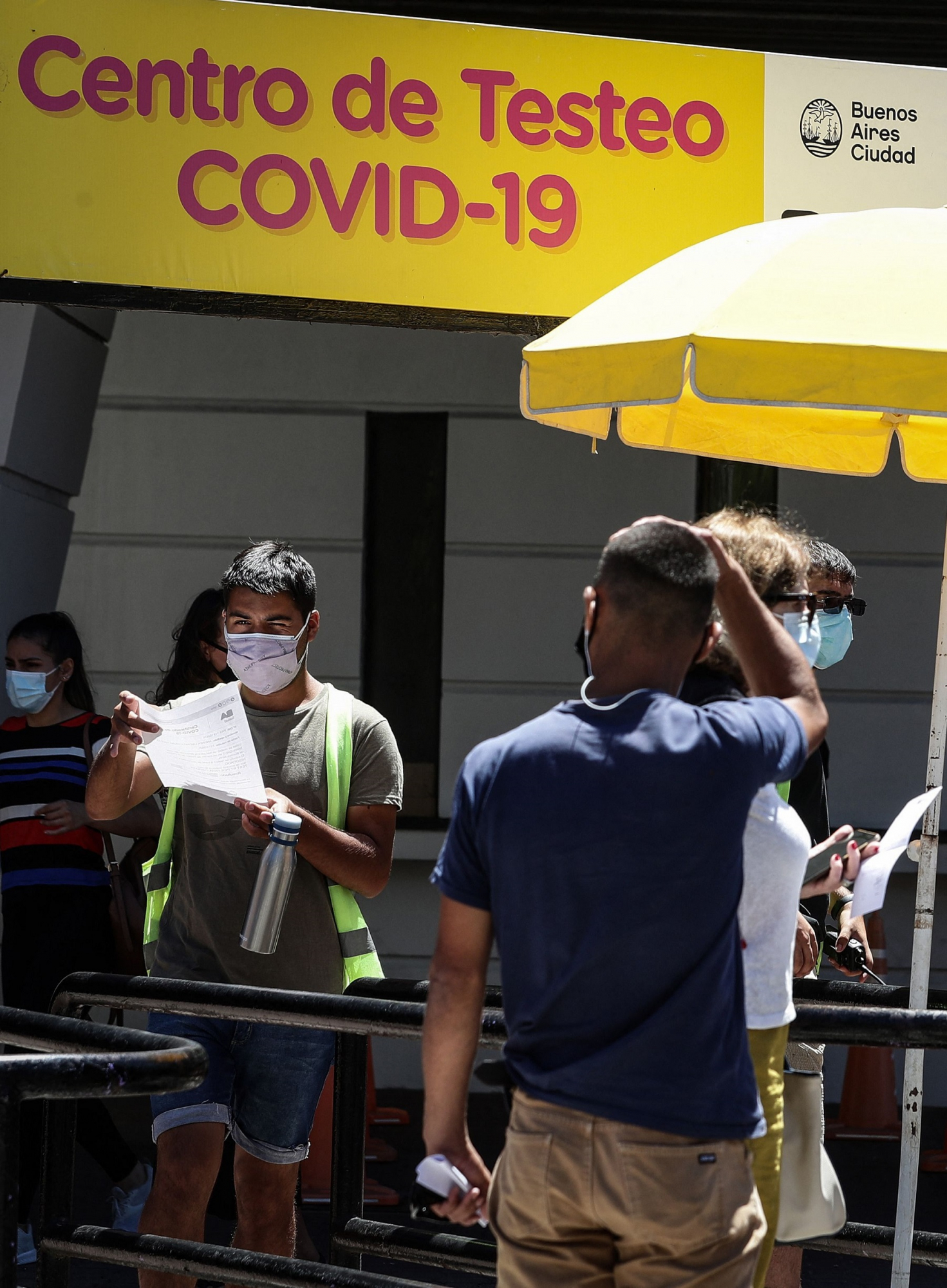 Centro de testeo. Foto: AFP.