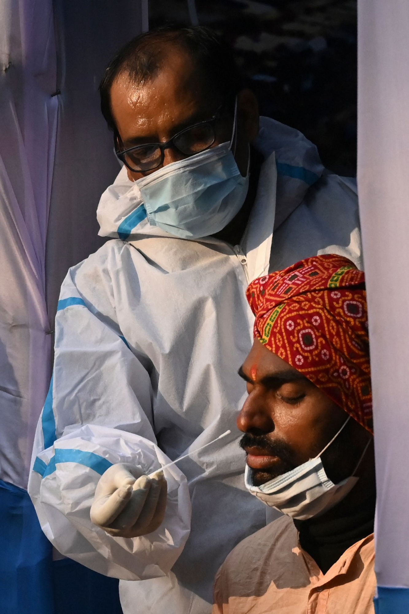 Hisopado. Foto: AFP.