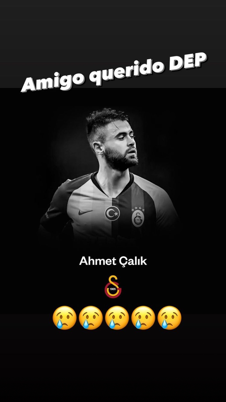 Así despidió Muslera a su excompañero Ahmet Calik.