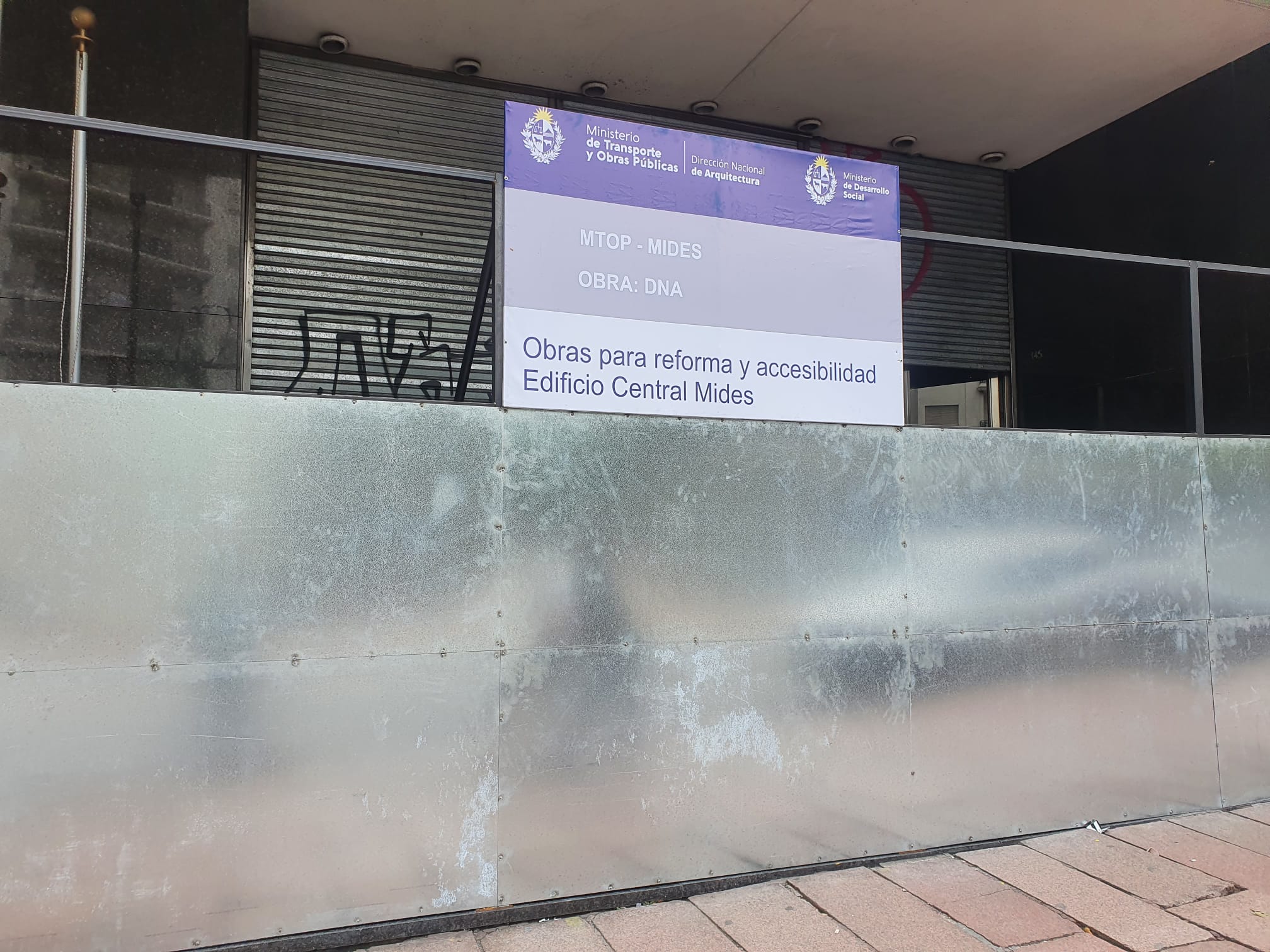 Obras en el Mides. Foto: Twiter / CarolinaMurphy_