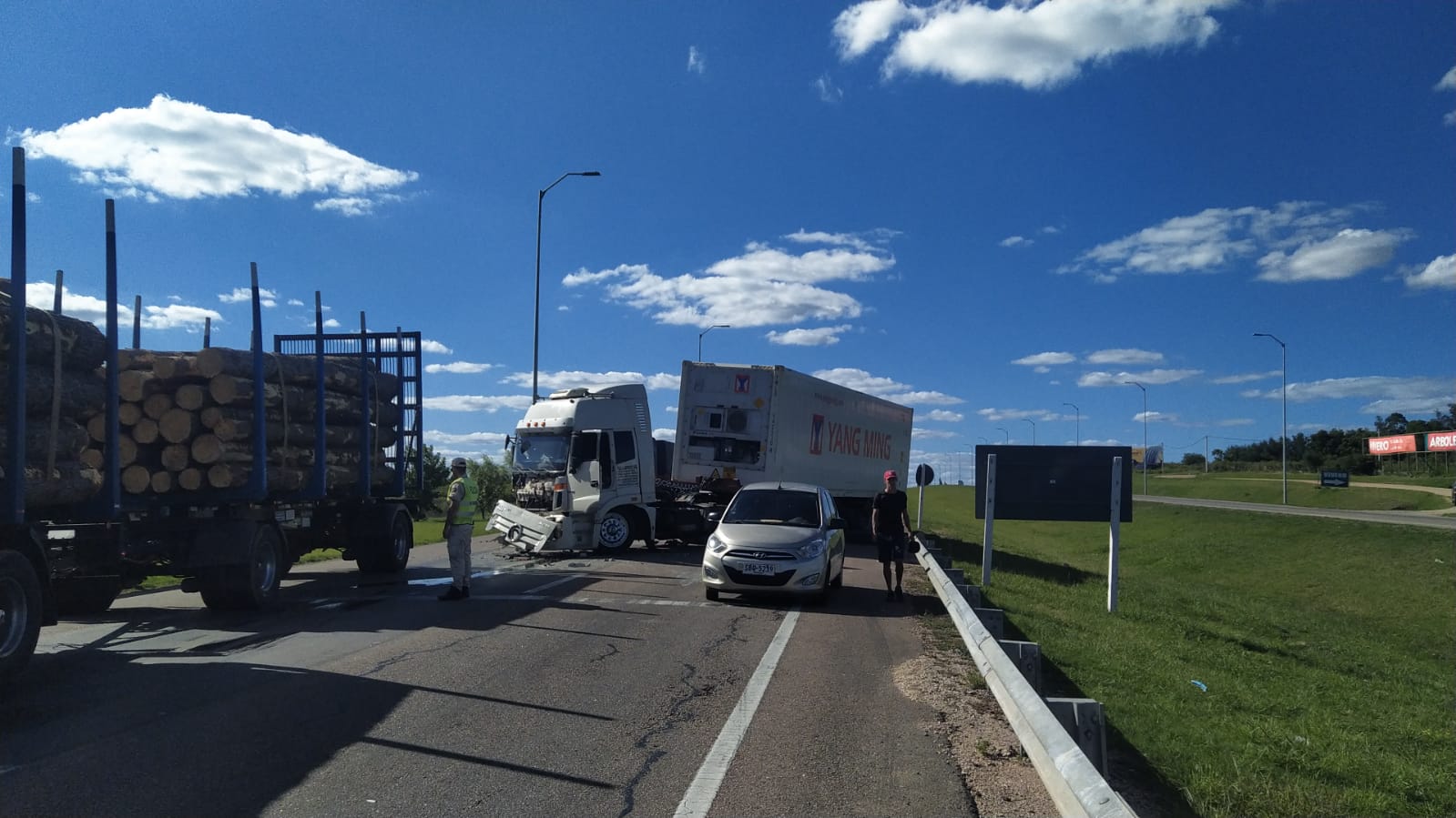 Choque ruta 5. Foto: Policía Caminera