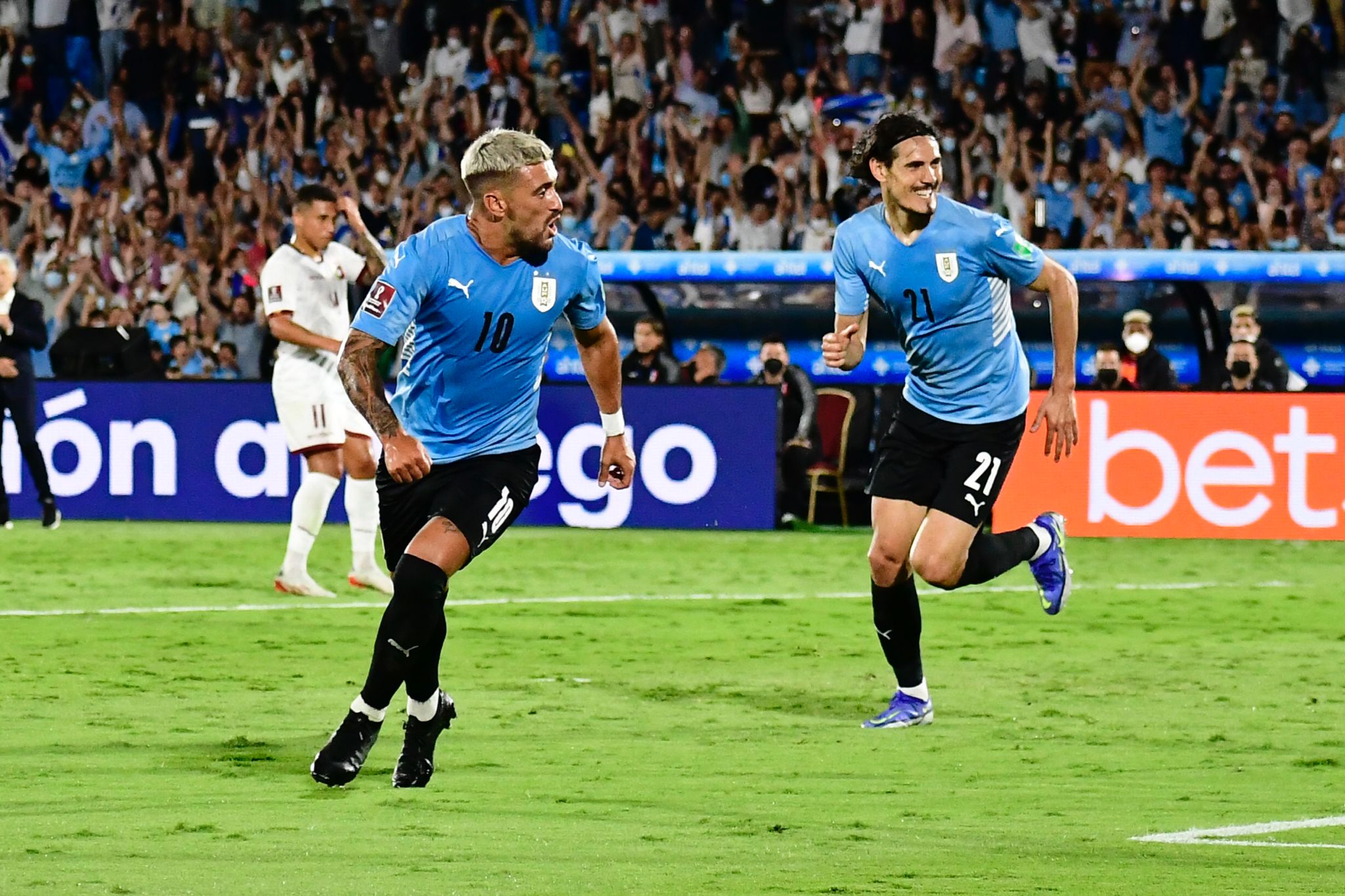 Giorgian De Arrascaeta, uno de los destacados ante Venezuela. Foto: Nicolás Pereyra.