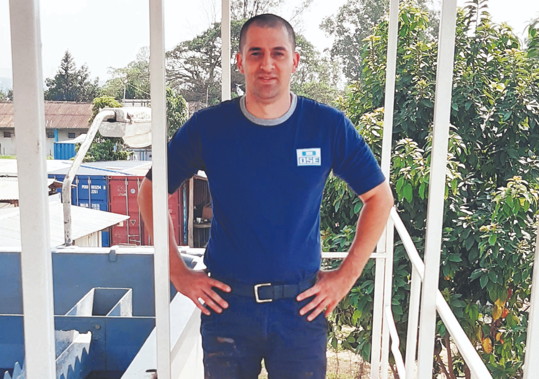 Nazareno Roura, empleado de OSE en Congo.