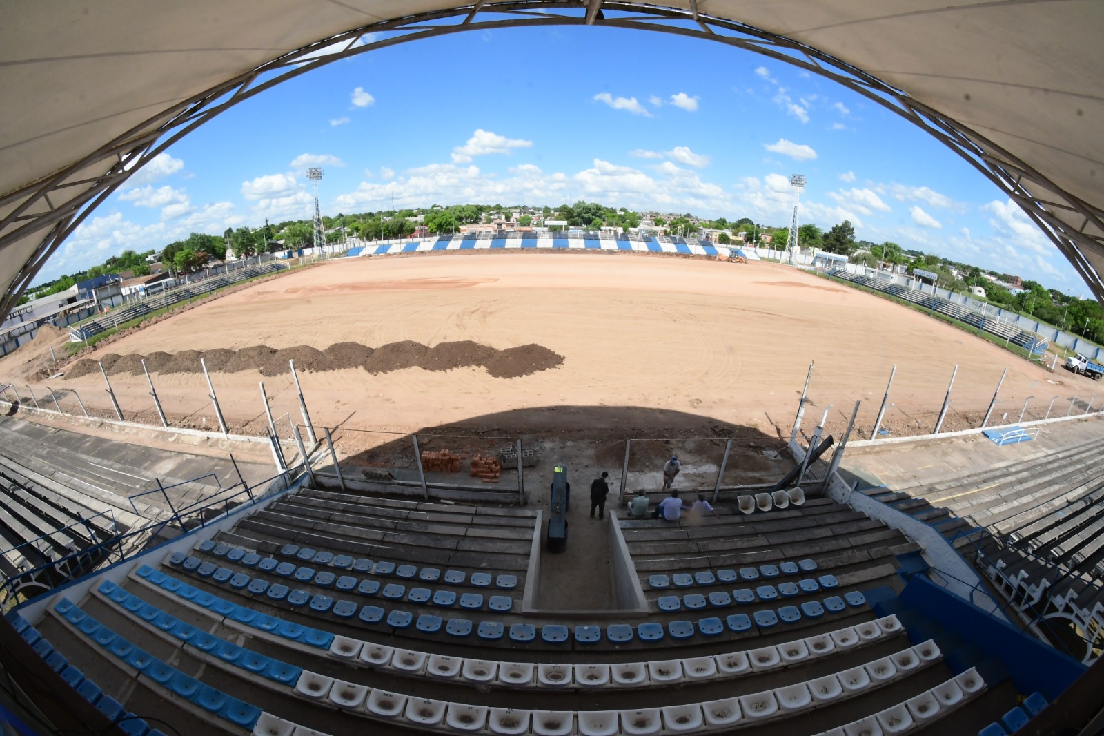 El Estadio Ubilla sigue en obras. FOTO: Estefanía Leal.