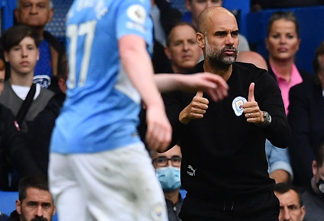 Pep Guardiola, entrenador del Manchester City. Foto: AFP.