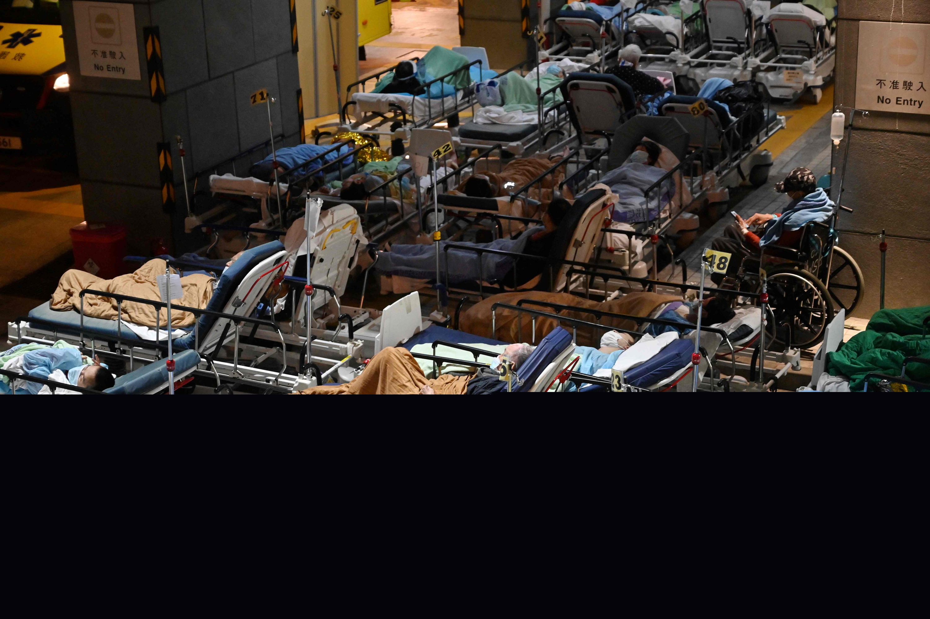 Hospital en Hong Kong. Foto: AFP