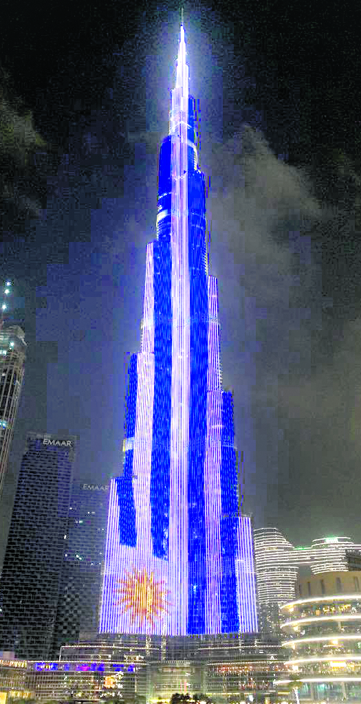 Bandera de Uruguay en Dubái