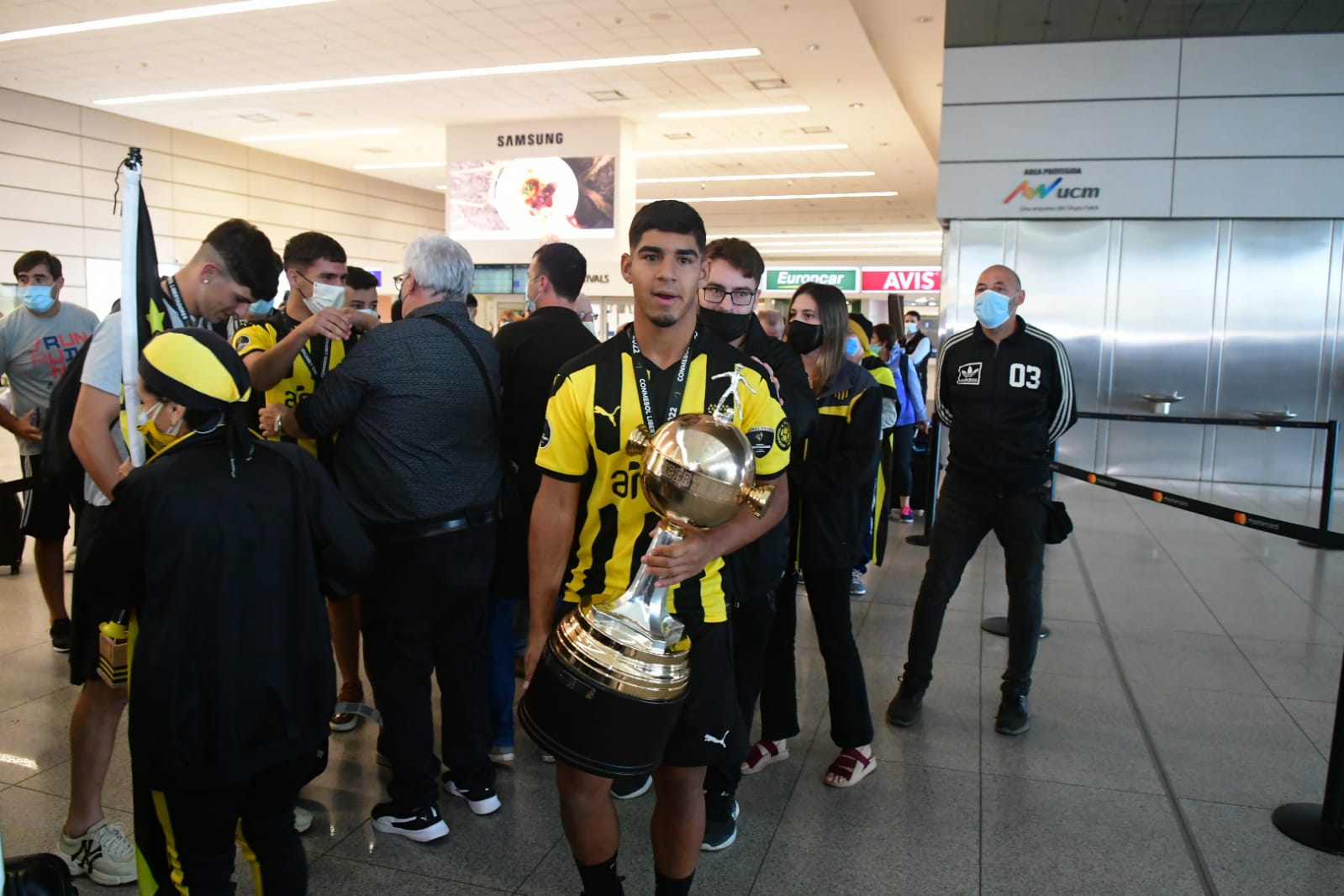 Plantel sub 20 de Peñarol de la Copa Libertadores. Foto: Francisco Flores.