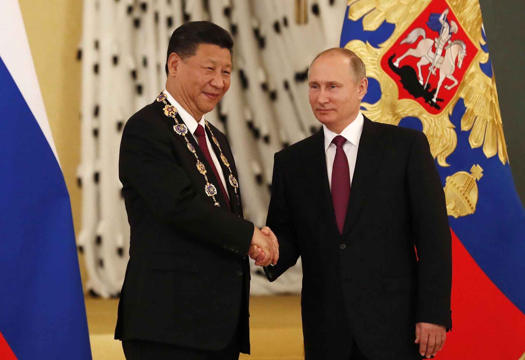Vladimir Putin y Xi Jinping. Foto: AFP.