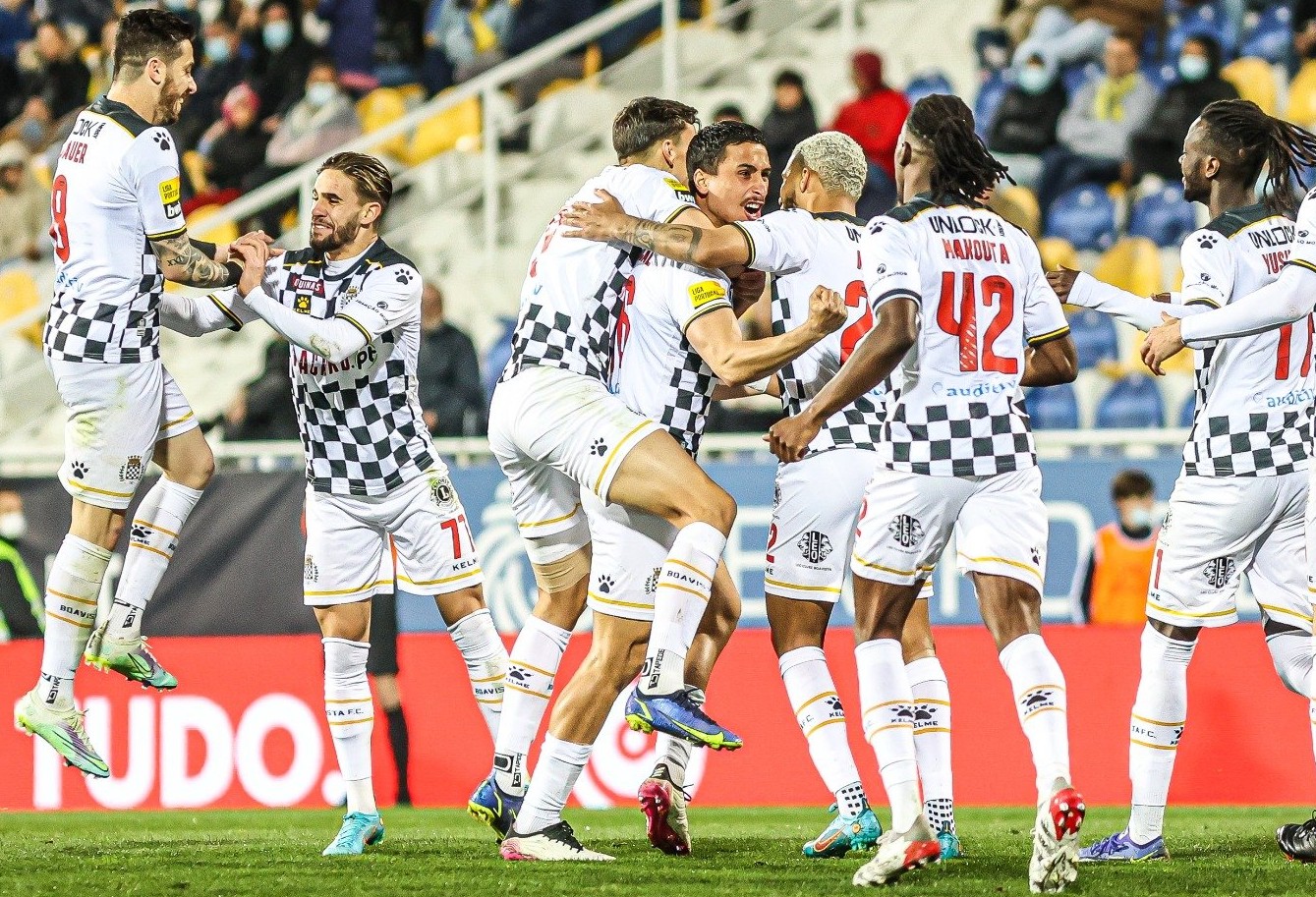 Rodrigo Abascal celebra su gol con la camiseta del Boavista. Foto: @boavistaoficial.