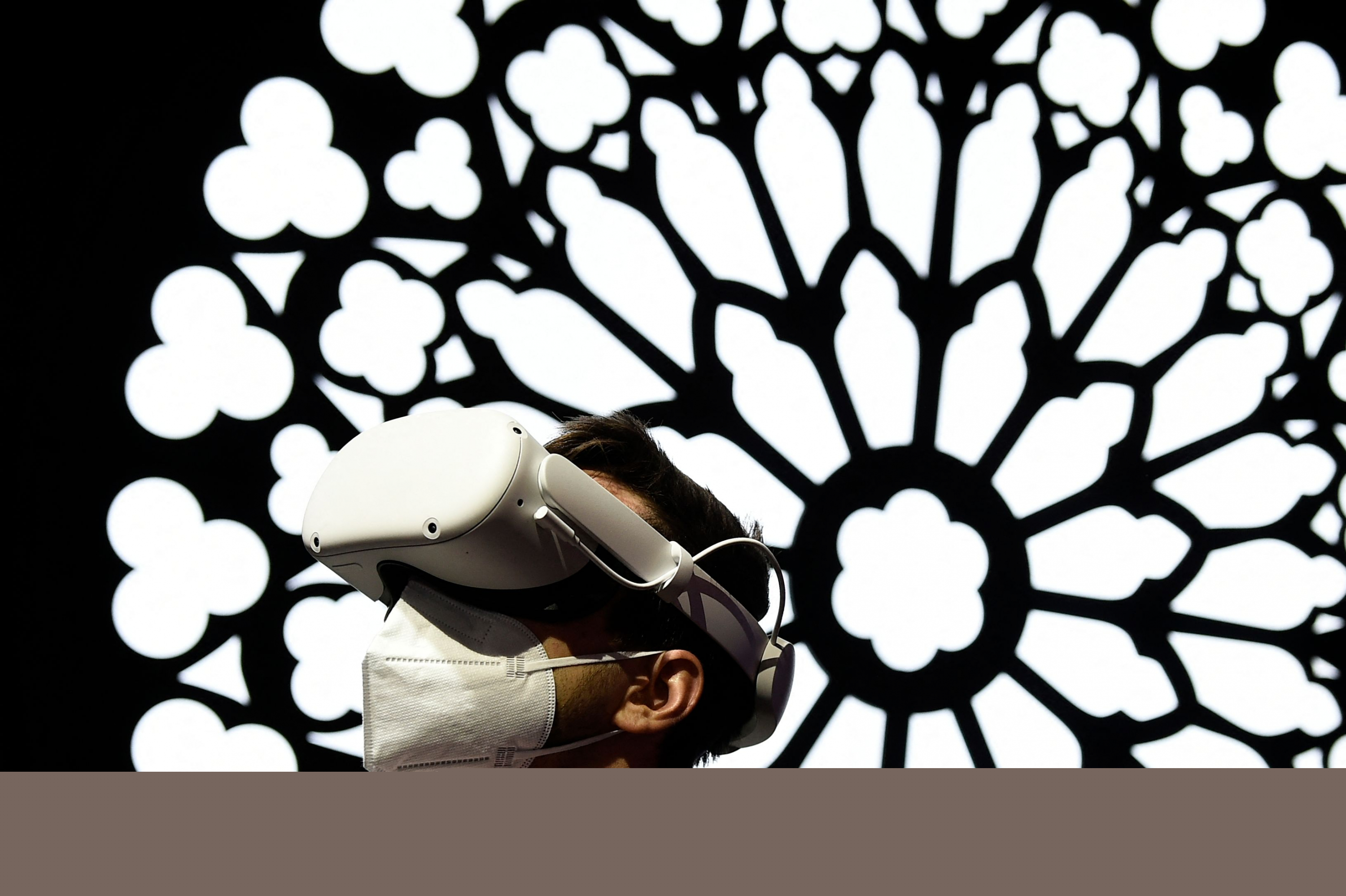 Realidad virtual en el Mobile World Congress 2022. Foto: AFP