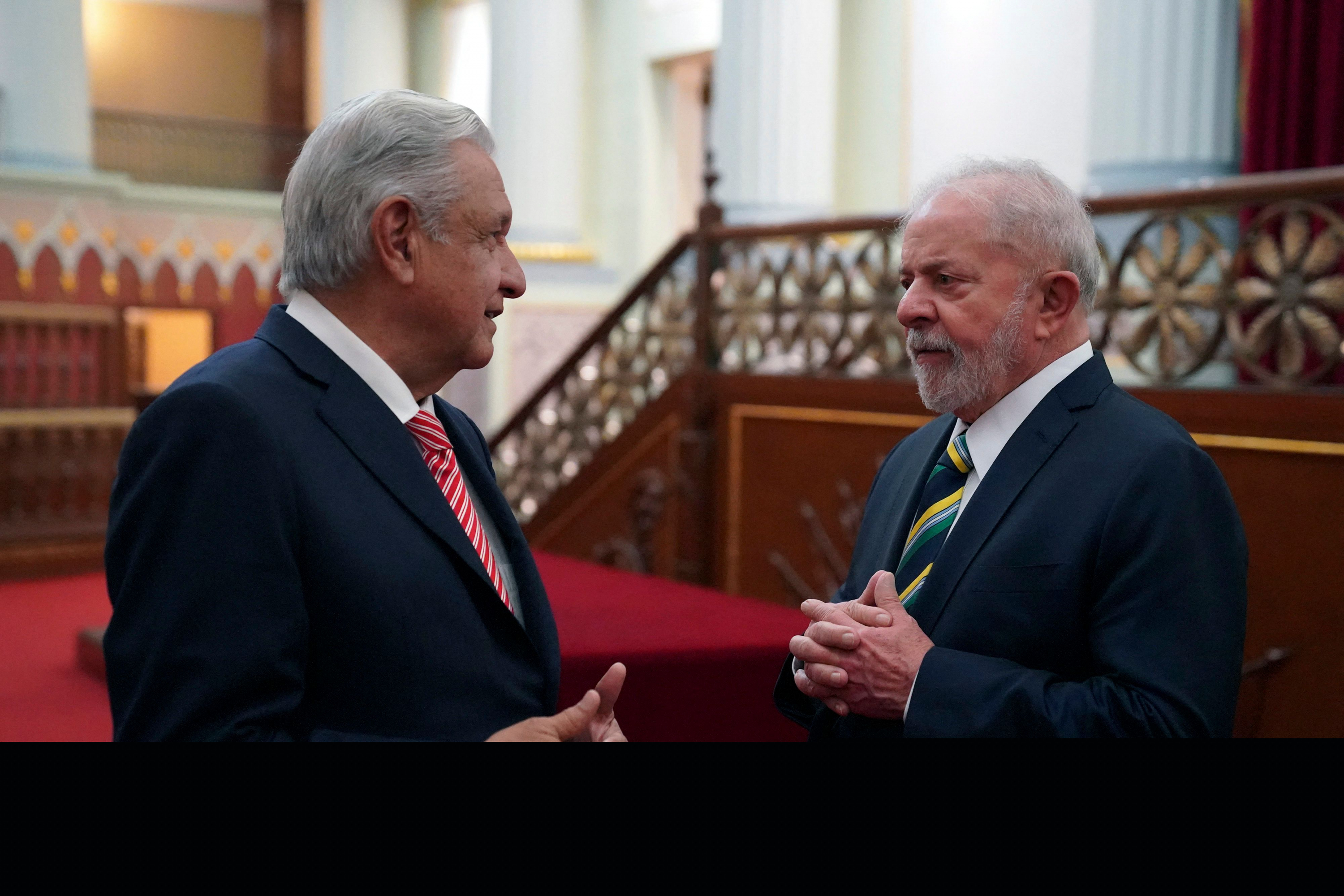 Lopez Obrador y Lula da Silva. Foto: AFP