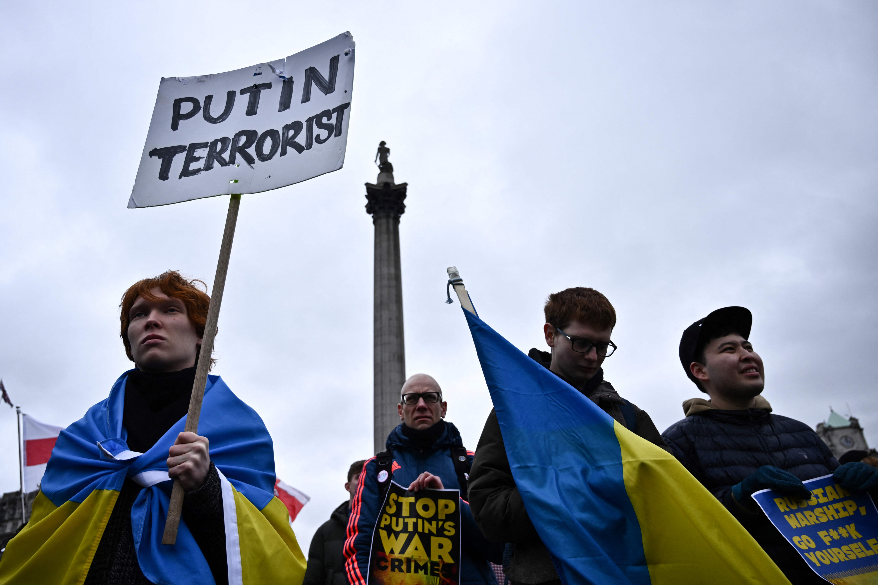 Manifestaciones en Londres contra la guerra. Foto: AFP