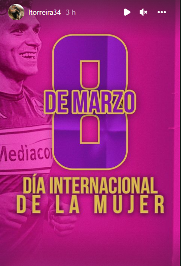 El mensaje de Lucas Torreira por el Día de la Mujer.