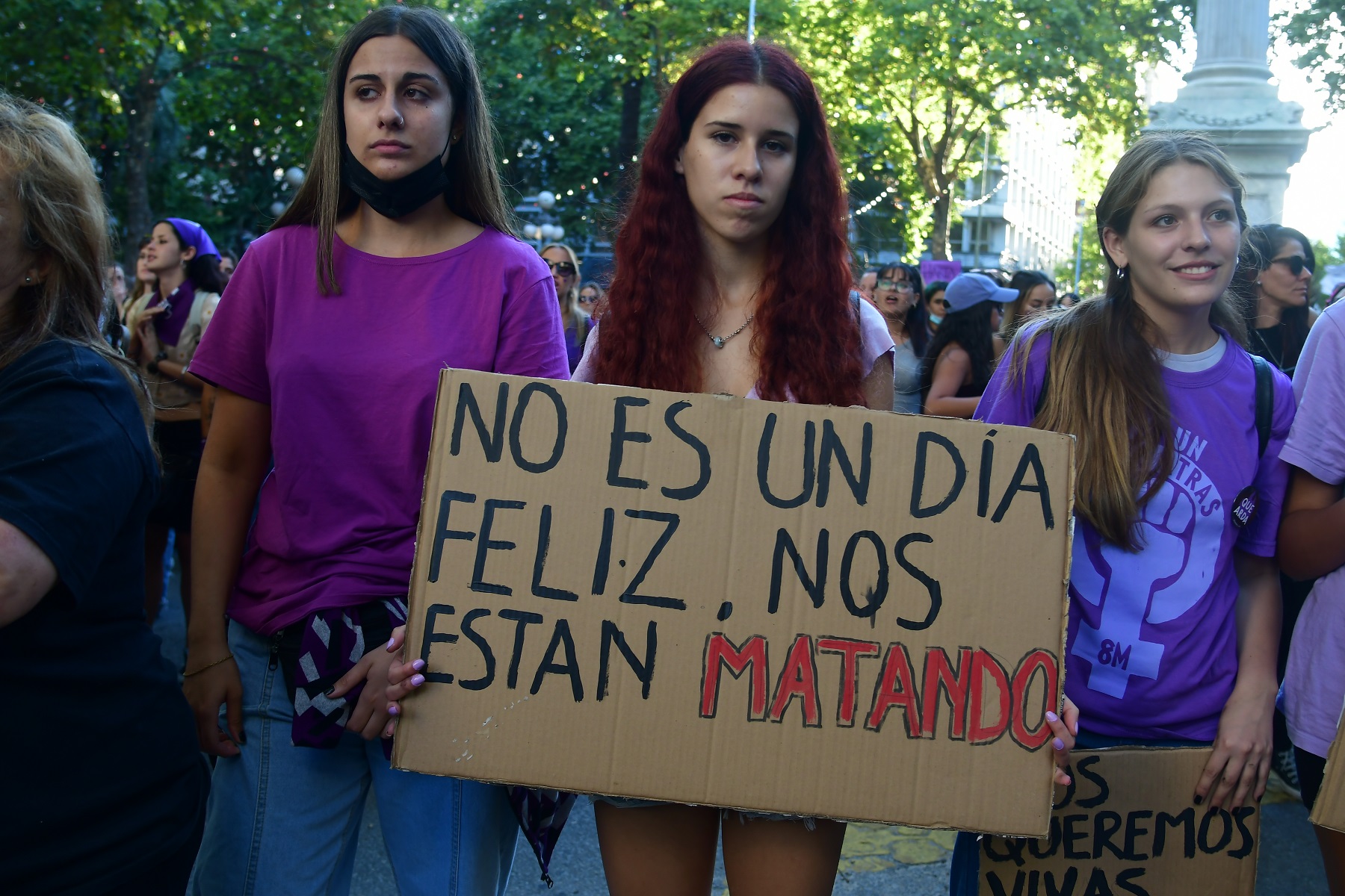 Marcha del Día Internacional de la Mujer. Foto: Estefanía Leal.