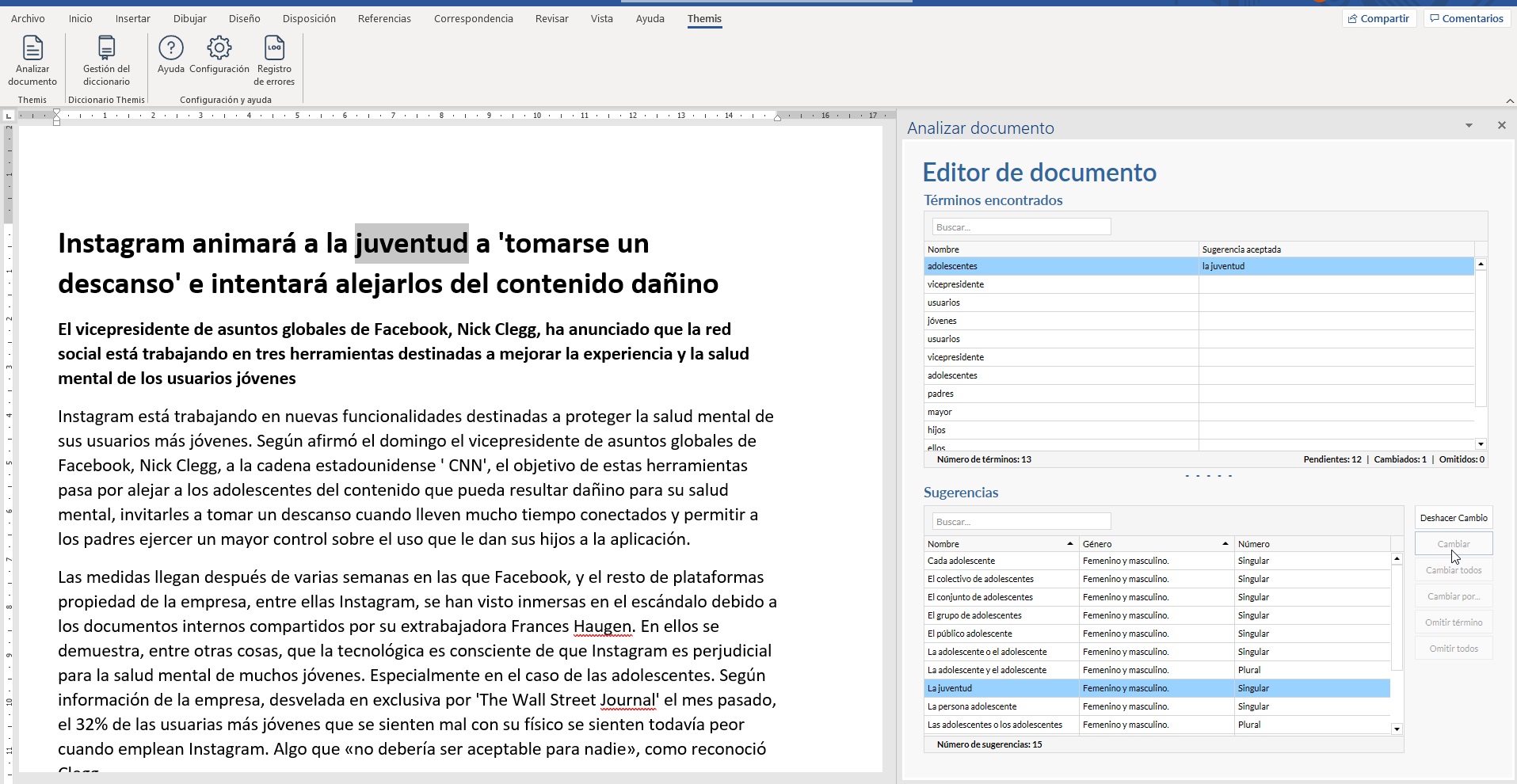 Themis el software de lenguaje inclusivo. Foto: Cortesía
