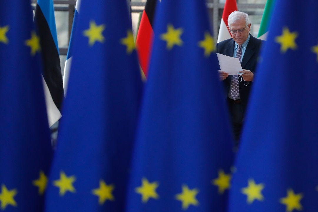 Banderas de la Unión Europea. Foto: EFE