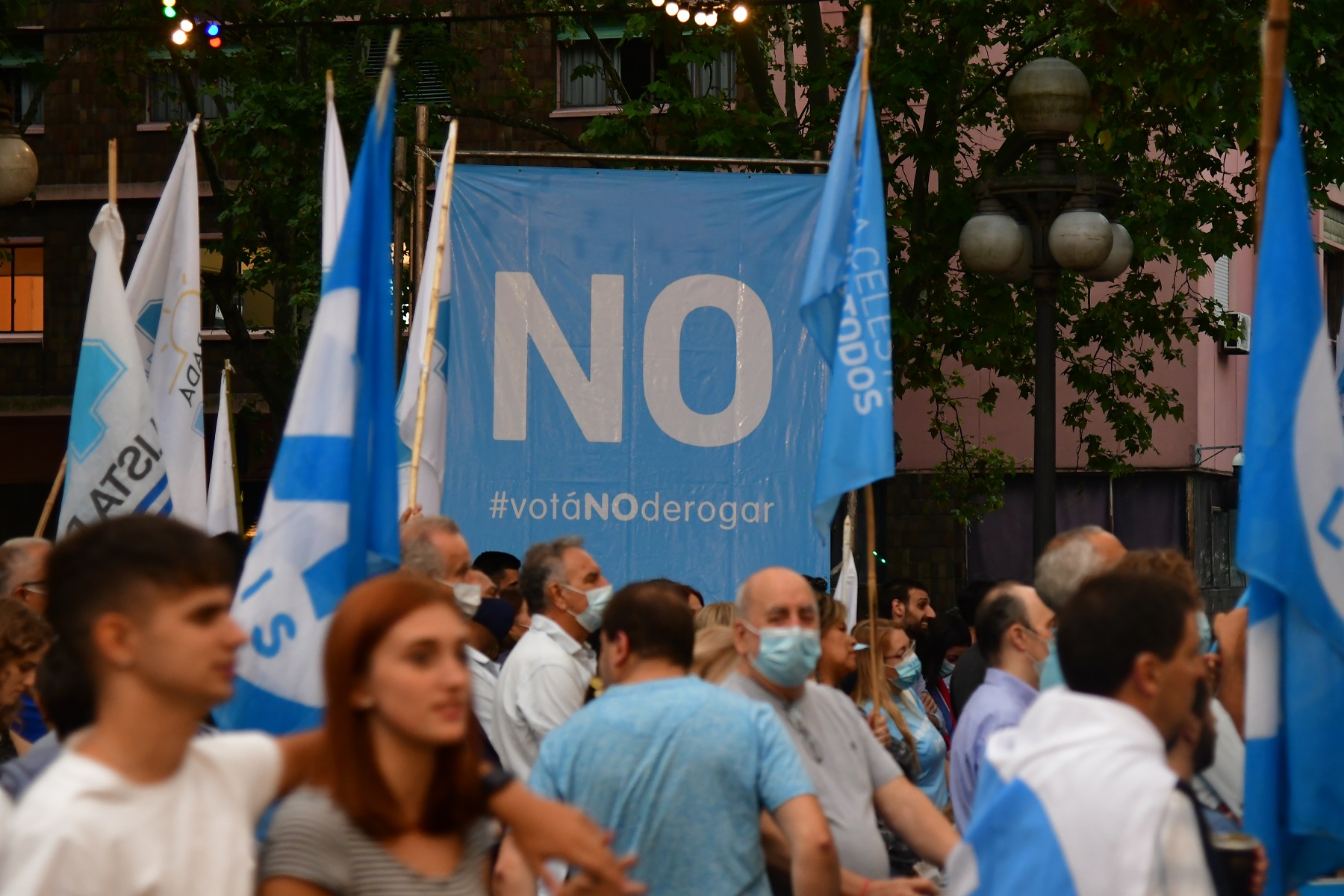 Militantes por el No. Foto: Estefanía Leal.