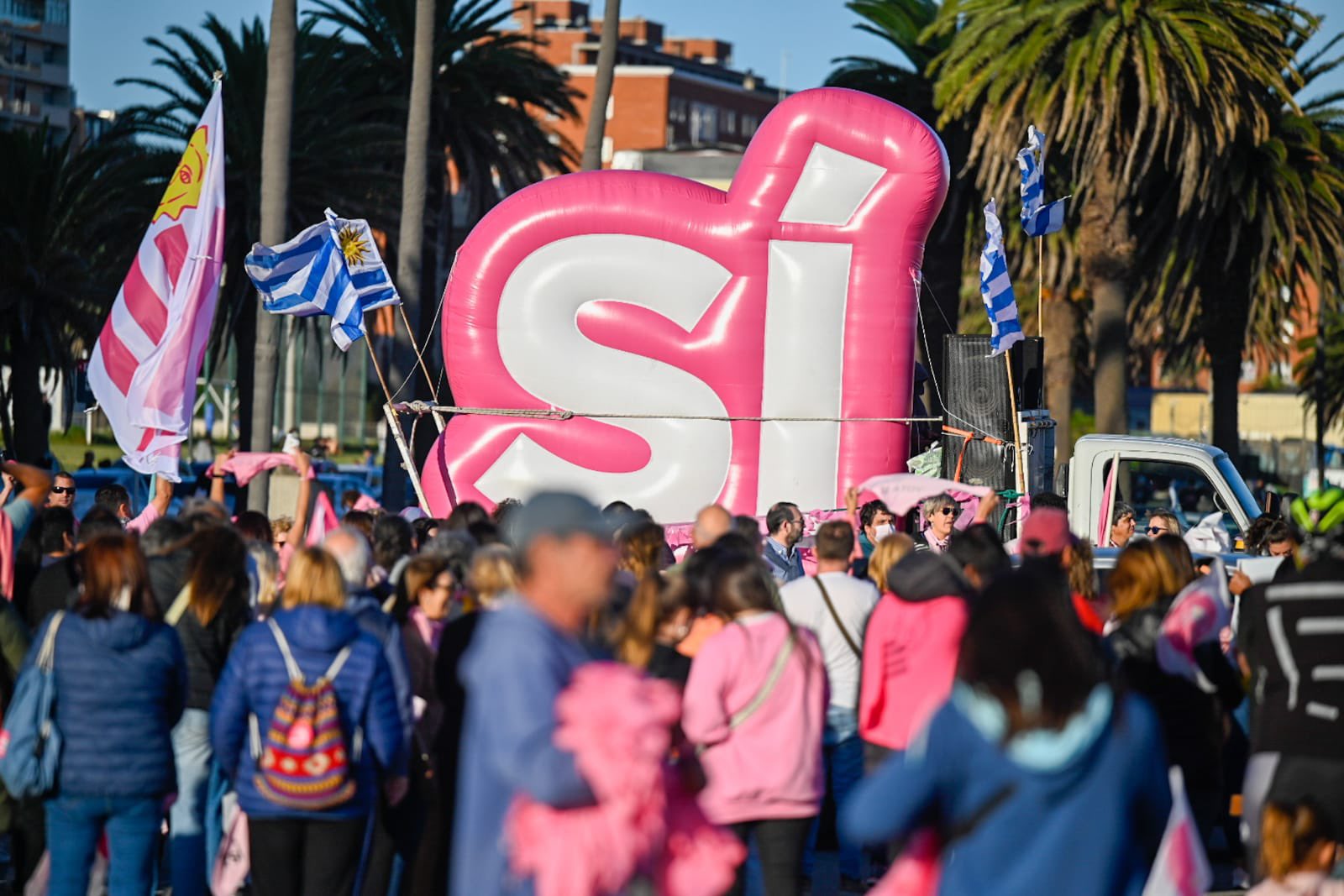 Militantes por el Sí. Foto: Estefanía Leal.