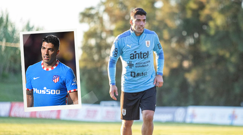 El posteo de Luis Suárez que tuvo repercusión entre los hinchas de Atlético Madrid. Fotos: @luissuarez9 y AFP