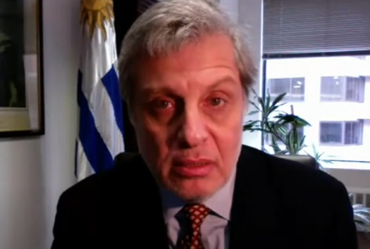 Washington Abdala en la sesión de la OEA de este miércoles. Foto: Captura YouTube