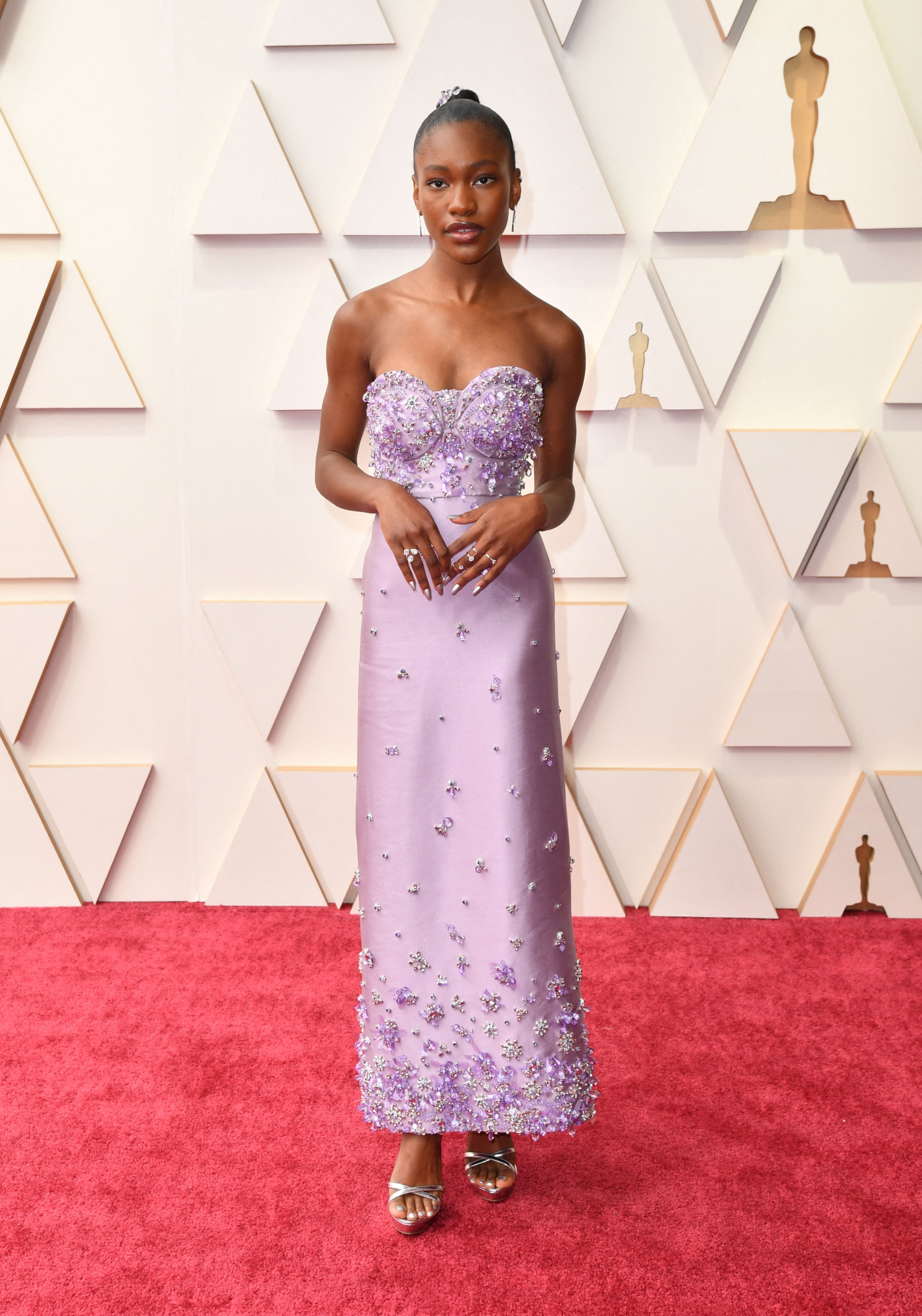 La alfombra roja de la 94 entrega de los Premios de la Academia. Foto: AFP