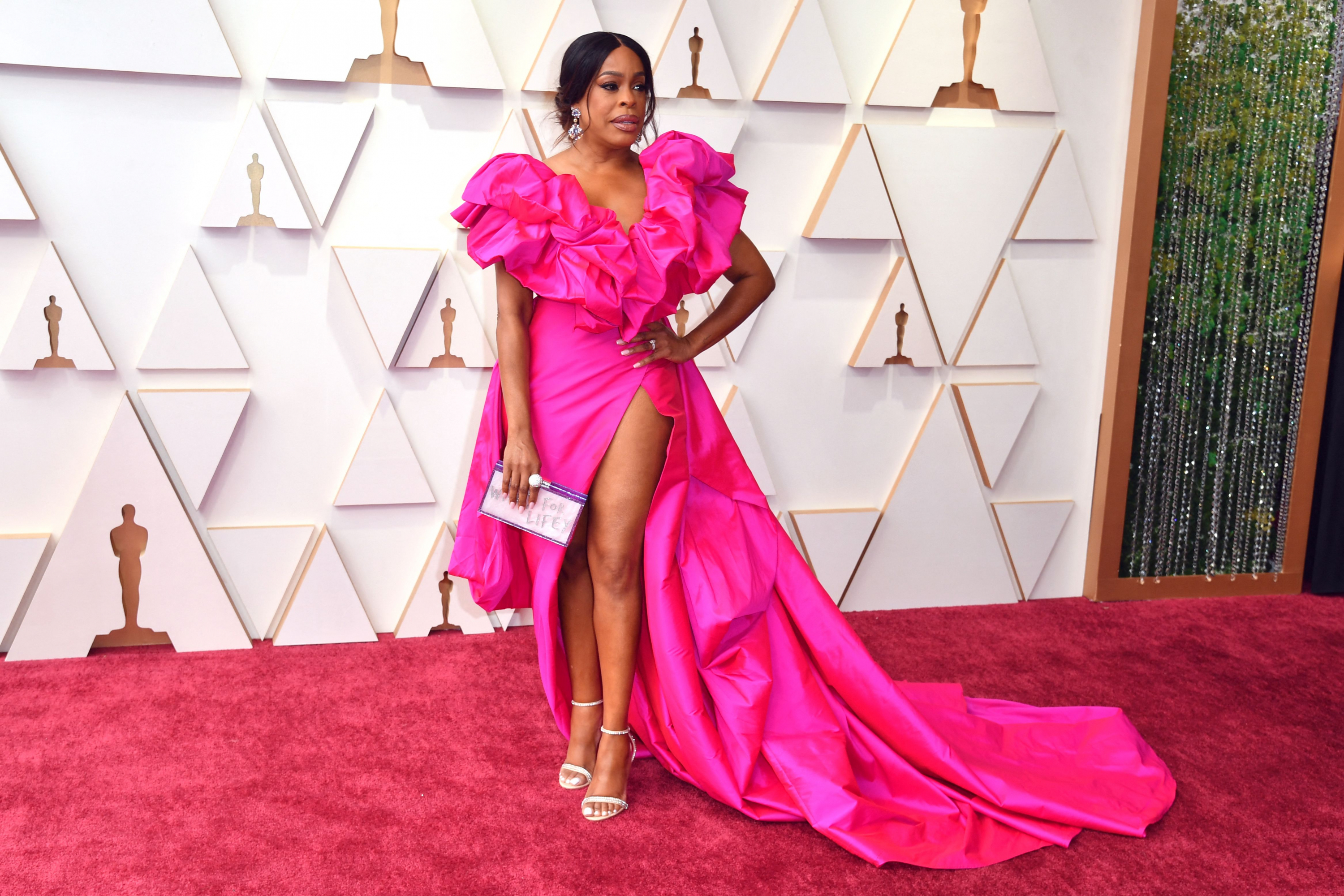 La alfombra roja de la 94 entrega de los Premios de la Academia. Foto: AFP