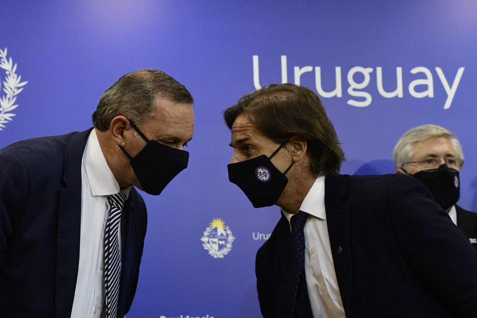 Álvaro Delgado y Luis Lacalle Pou. Foto: Marcelo Bonjour