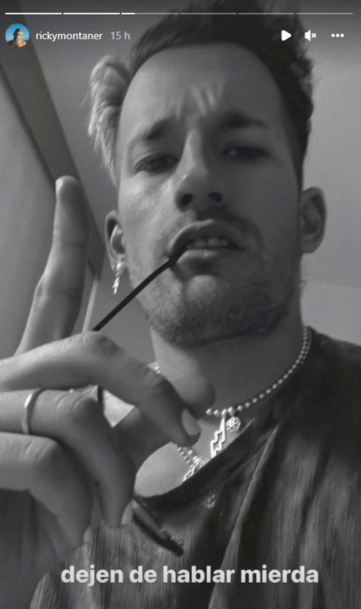 El descargo de Ricky Montaner. Foto: Captura de Instagram.