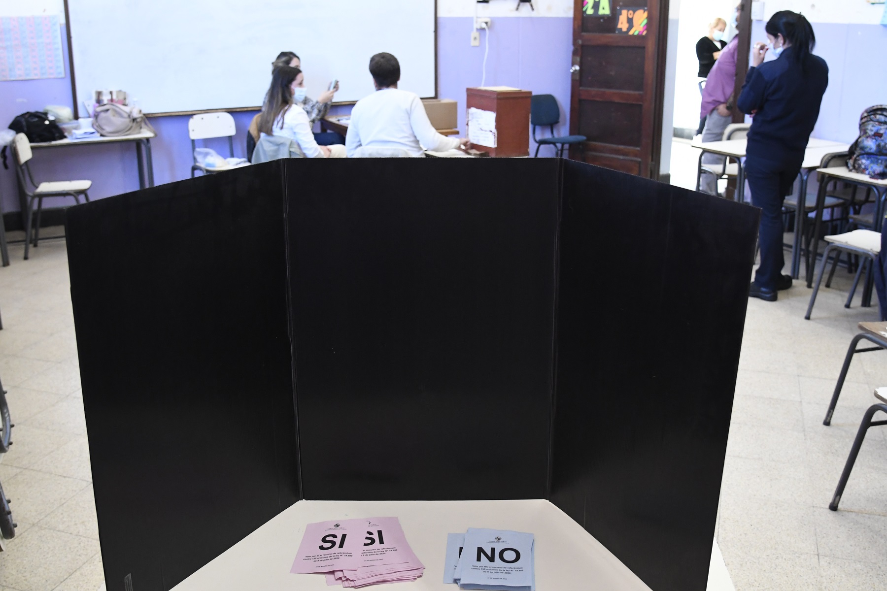 Papeletas del Sí y del No. Foto: Marcelo Bonjour.