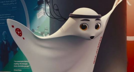 La'eeb, mascota del Mundial de Catar 2022. Foto: captura