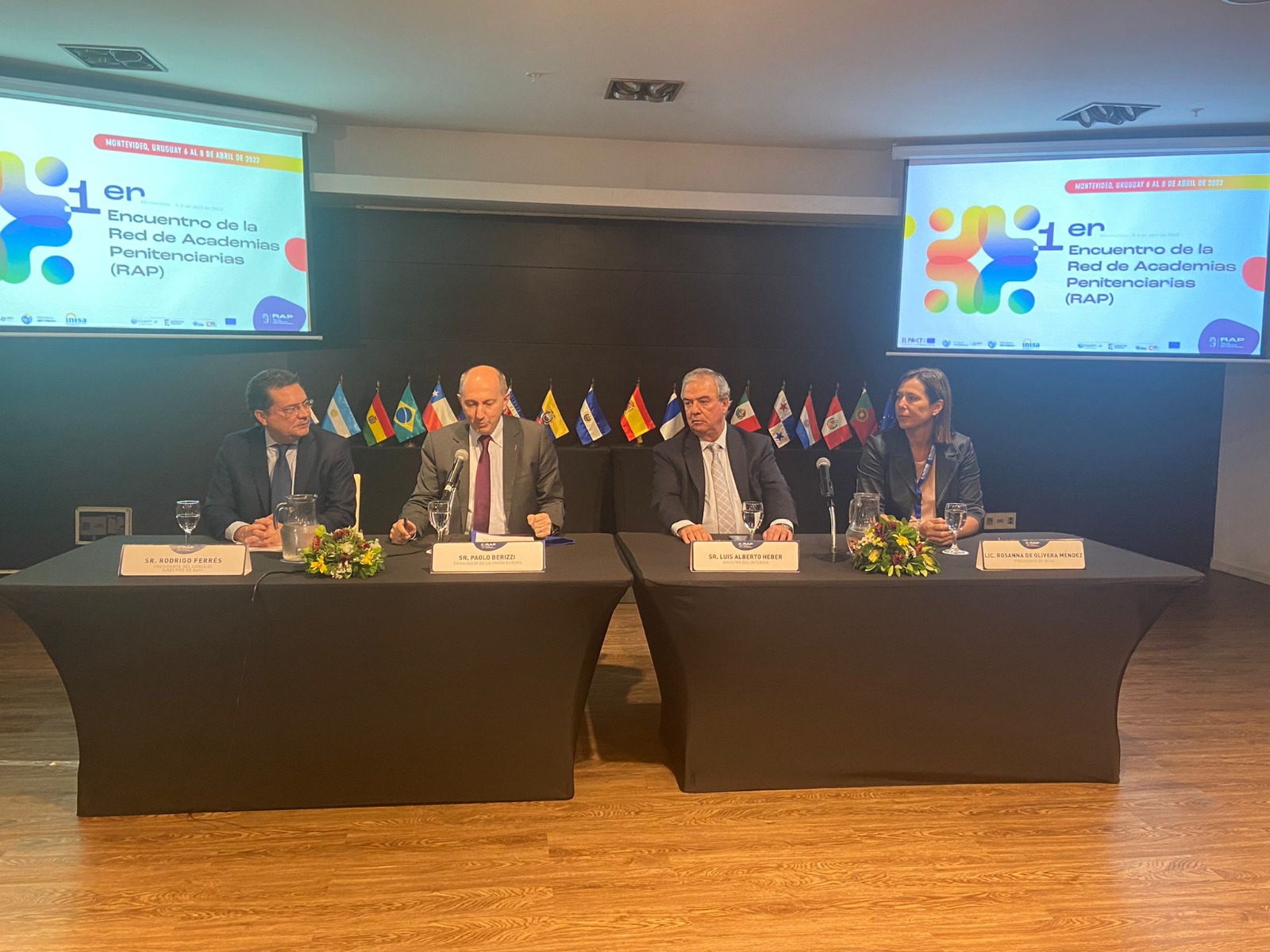 Conferencia de prensa en primer encuentro de la Red de Academias Penitenciarias. Foto: Ministerio del Interior