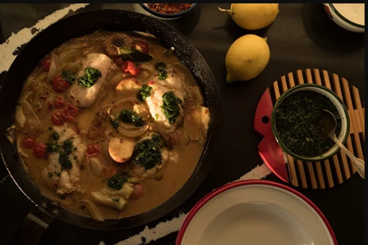 Chupín de pescado con gremolata de limón