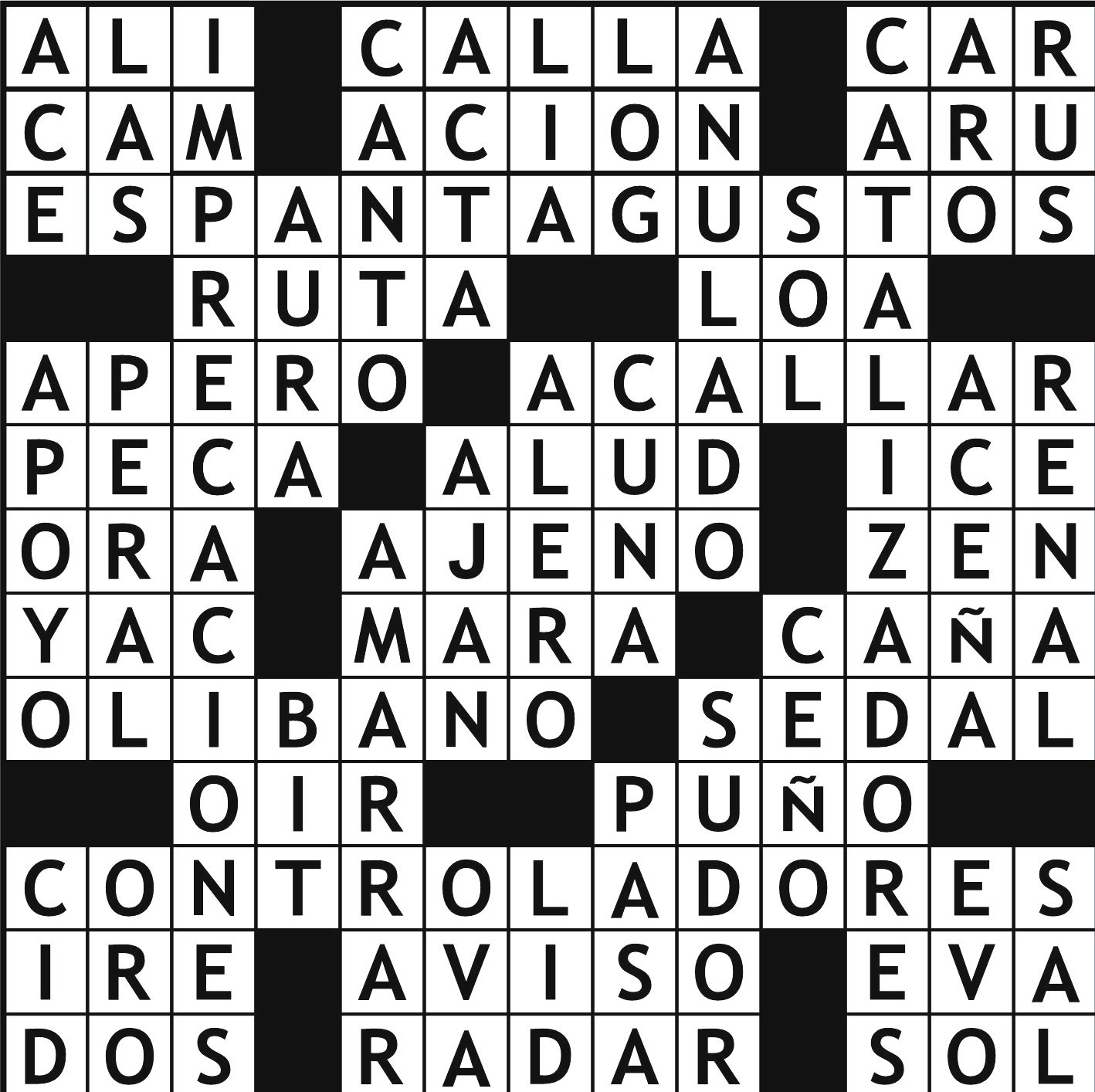 Solución del juego anterior.