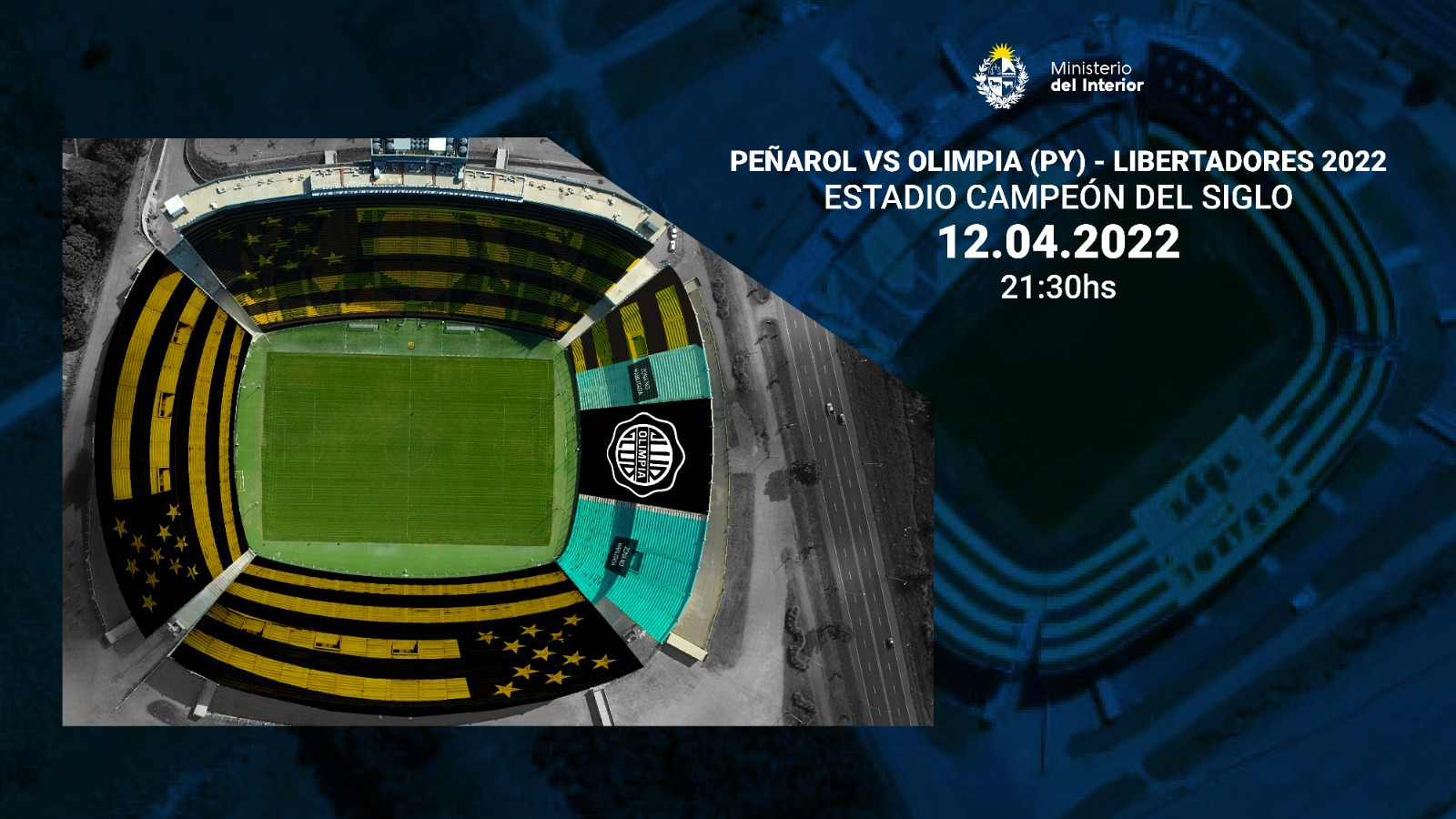 Operativo para el duelo entre Peñarol y Olimpia.