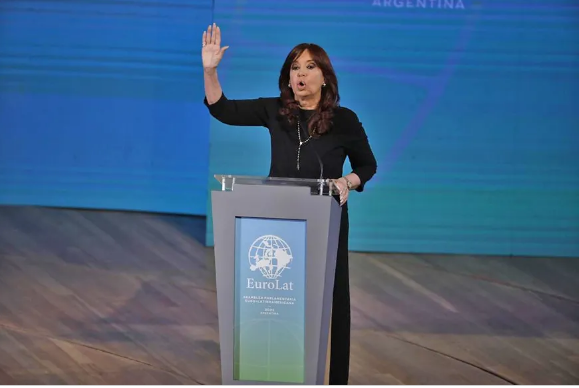 Cristina Kirchner en Eurolat 2022. Foto: Ricardo Pristupluk, LA NACIÓN (GDA)