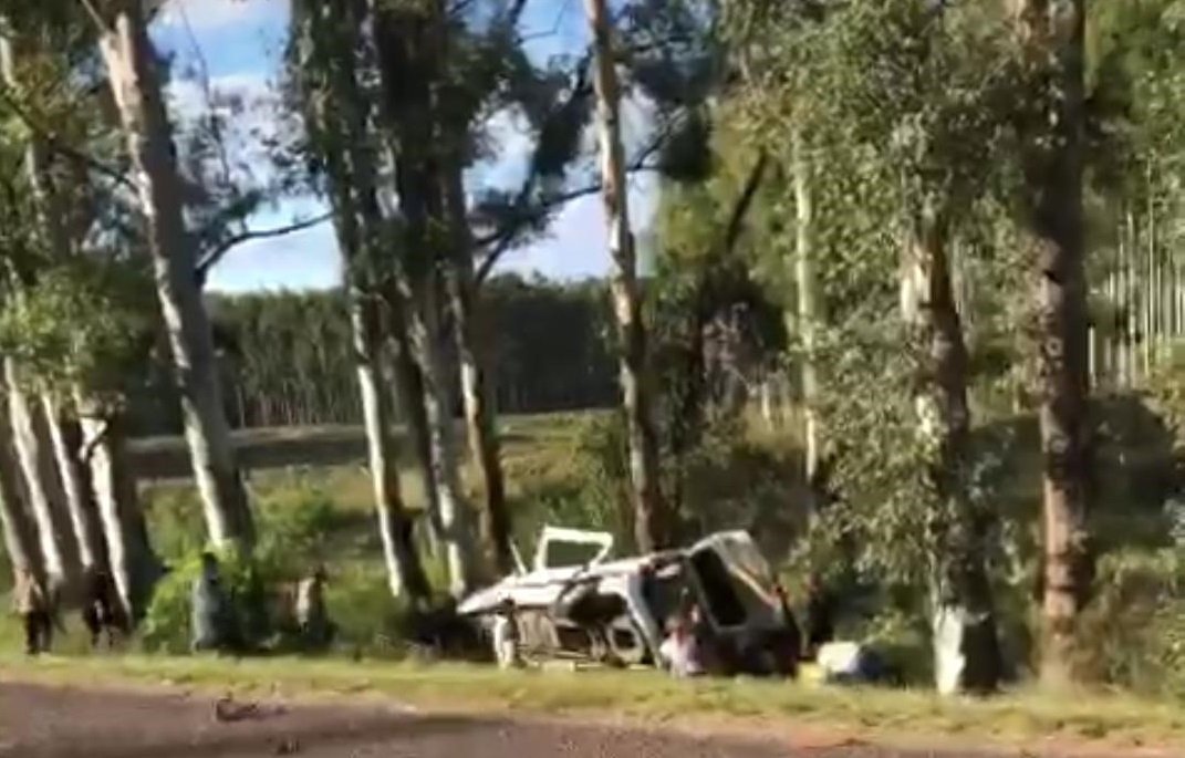 Accidente fatal entre vehículo del INR y camioneta brasileña. Foto: Policía Caminera