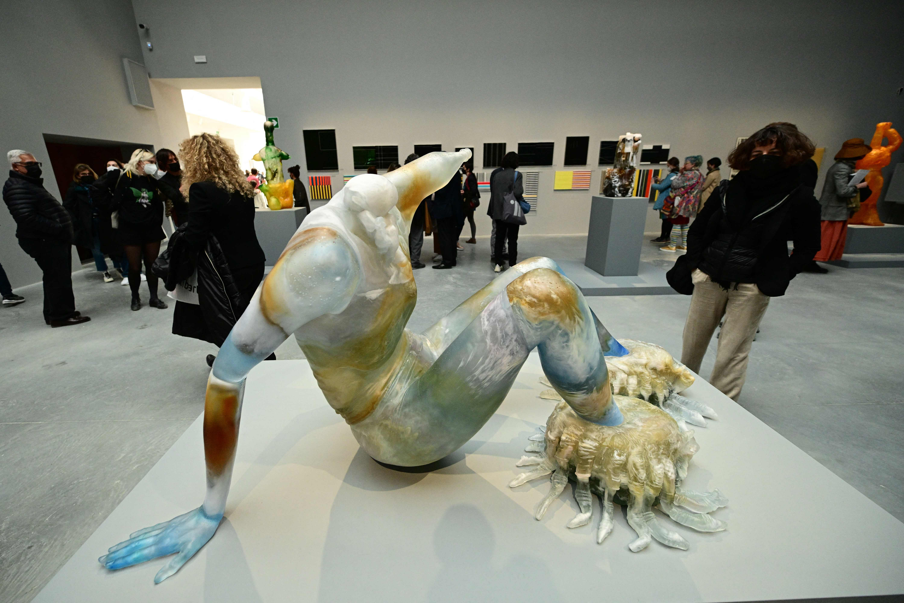 59ª Bienal de Arte de Venecia donde exponen 80 países. Foto: AFP