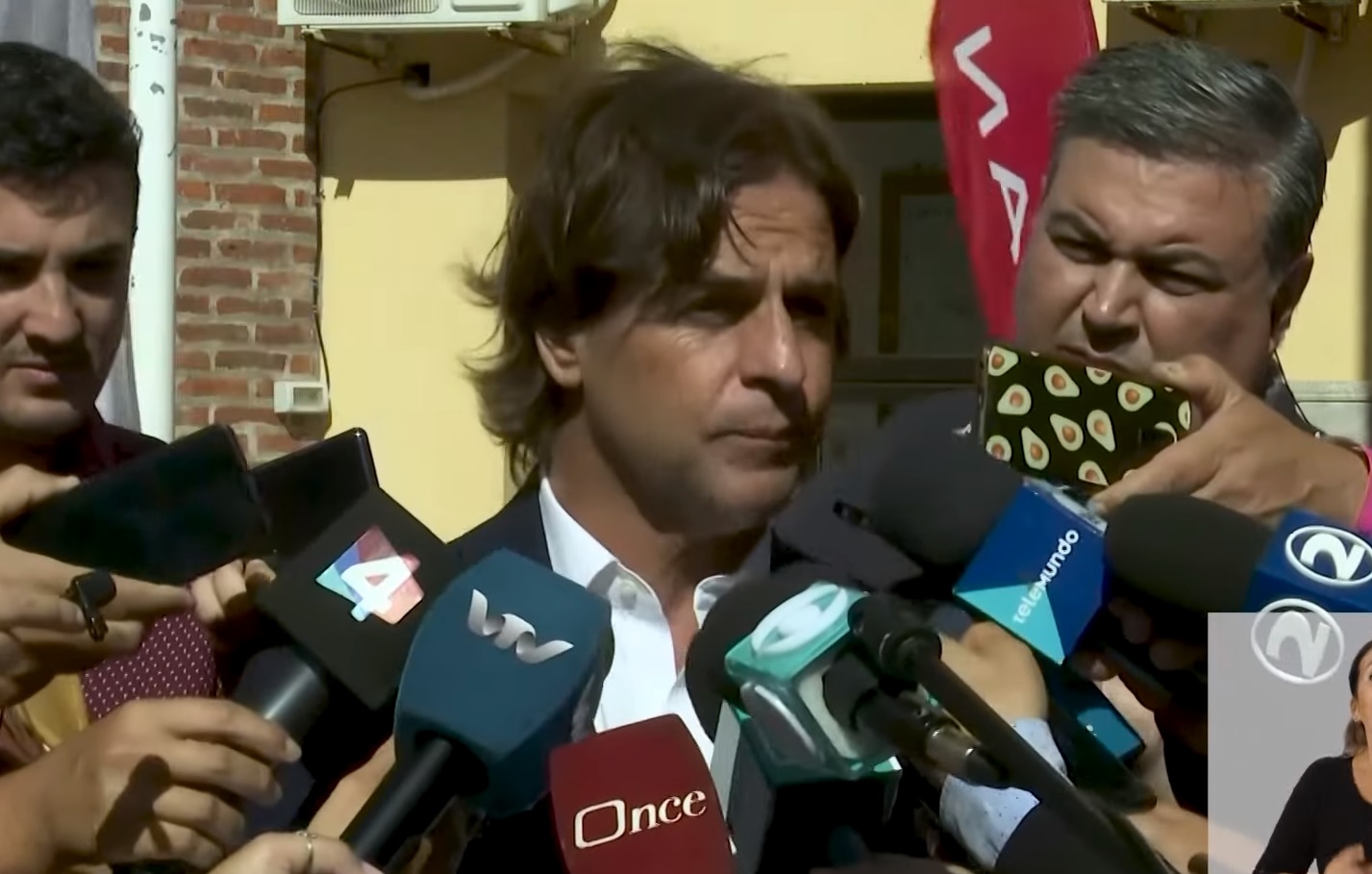 Luis Lacalle Pou en rueda de prensa. Foto: Captura de video