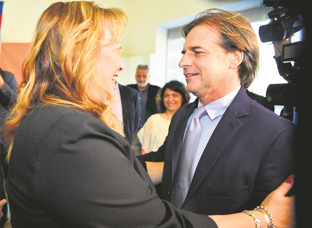 Irene Moreira y Luis Lacalle Pou. Foto: Archivo El País.