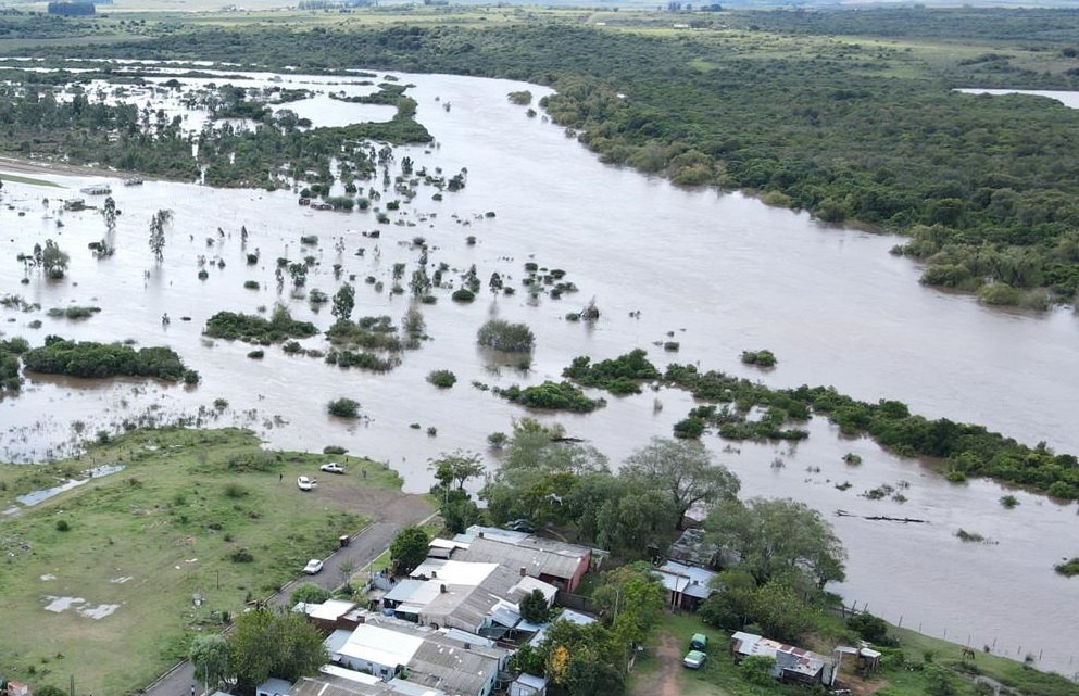 Inundaciones en Artigas. Foto: Cecoed Artigas.