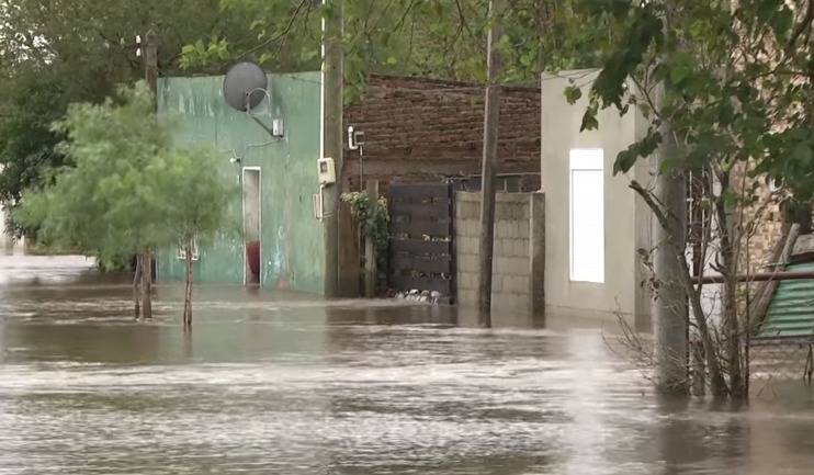 Inundaciones en Artigas. Foto: Captura de video