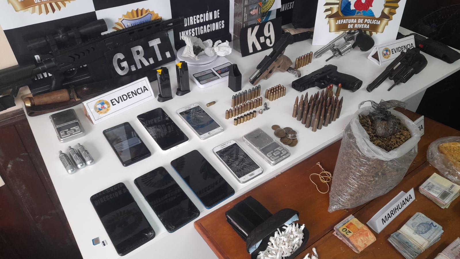 Allanamiento en Rivera. Foto: Ministerio del Interior