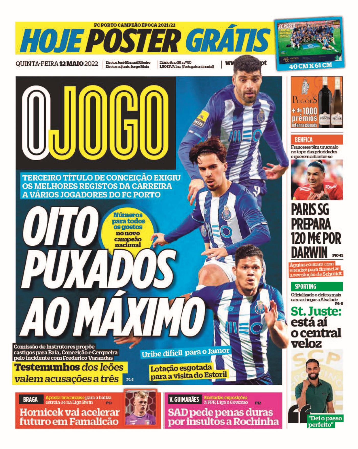 La tapa de O Jogo con el interés del PSG por Núñez.