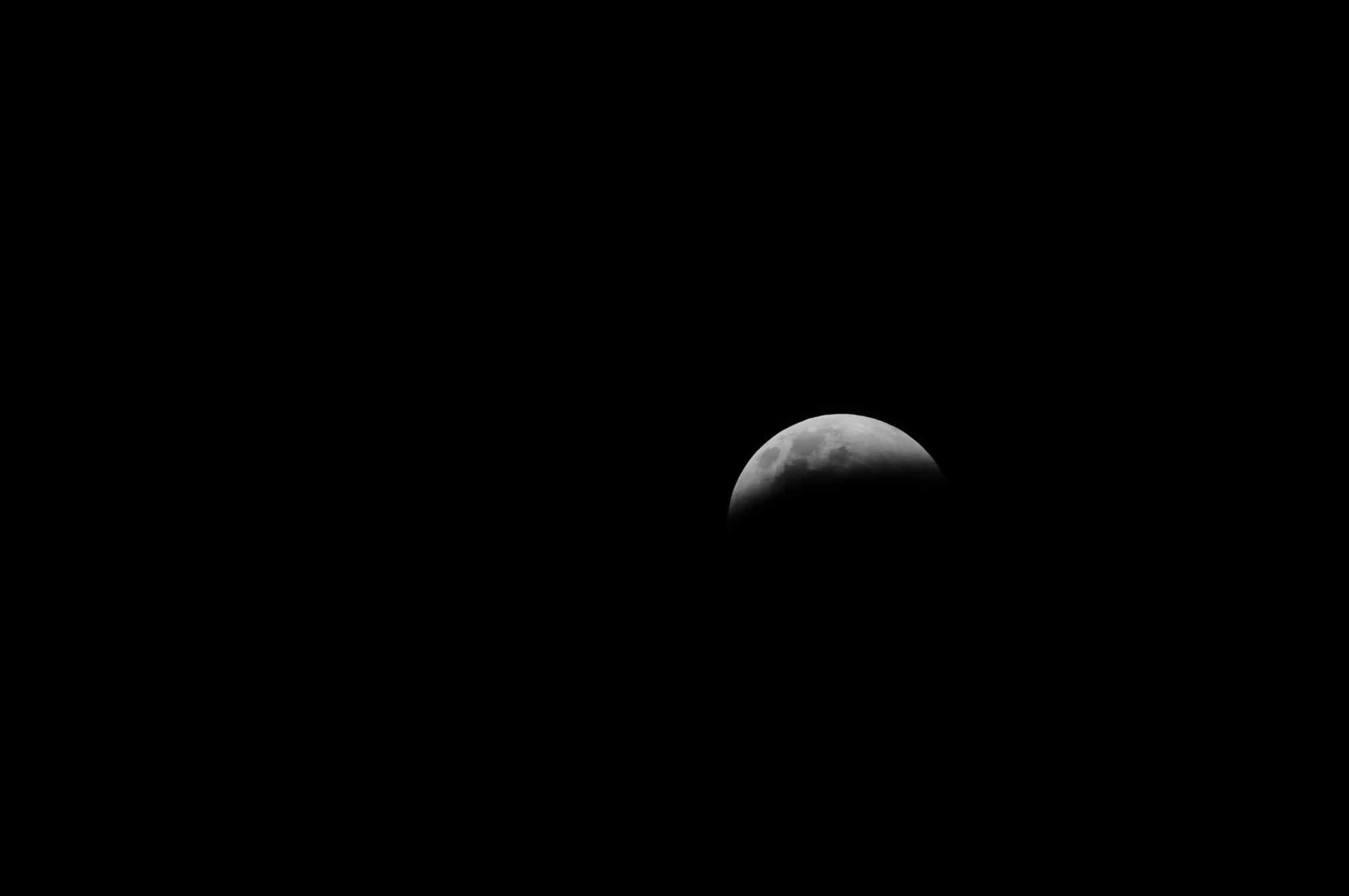 Eclipse de Luna en Uruguay. Foto: Darwin Borrelli