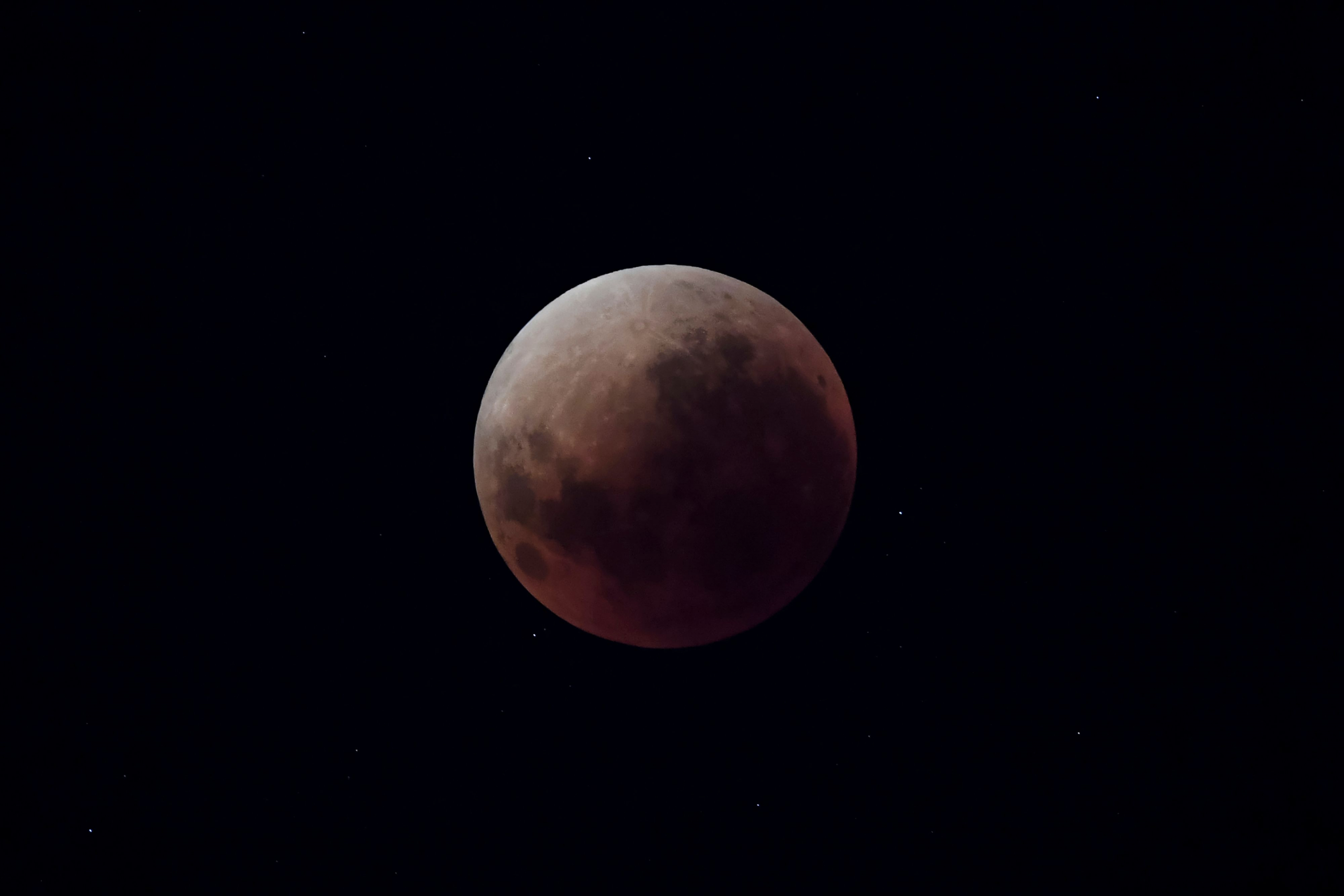 Eclipse de Luna en Buenos Aires. Foto: AFP
