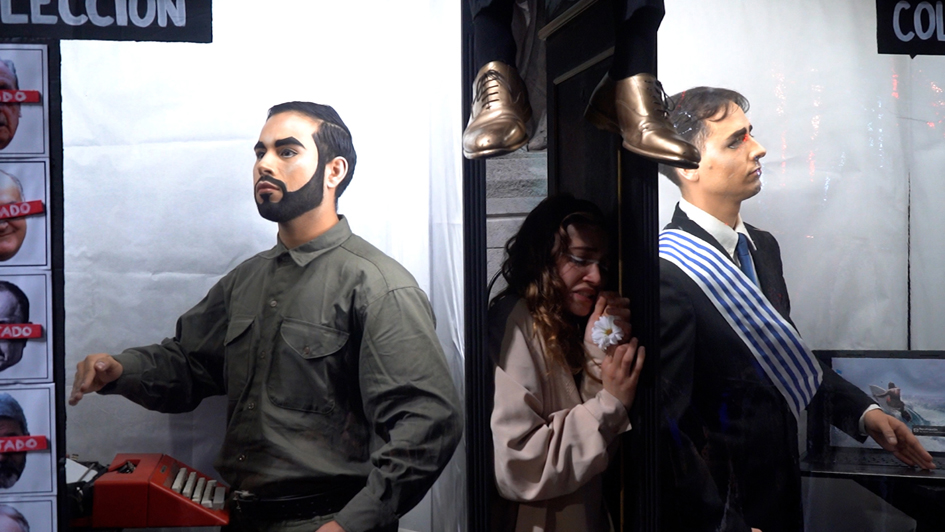 Actuación en vivo en la Marcha del Silencio que tenía como protagonista a Lacalle Pou. Foto: Mateo Vázquez.